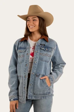 Rosebrook Womens Overshirt - Light Wash Blue
