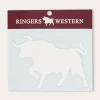 RW Bull Die Cut Sticker - White