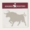 RW Bull Die Cut Sticker - Silver