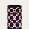 RW Check Stubby Cooler - Burgundy