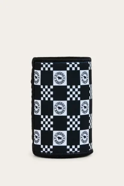 RW Check Stubby Cooler - Navy