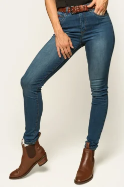Sammy Womens High Rise Skinny Jeans - Vintage Blue Wash