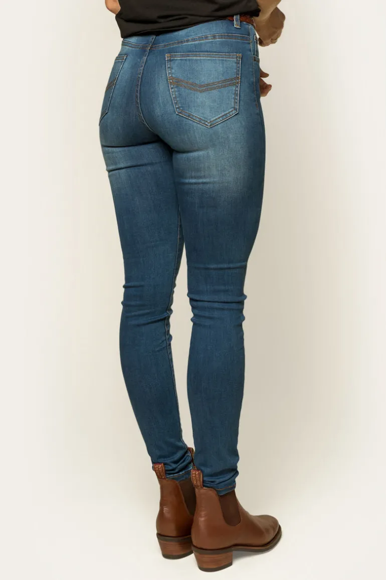 Sammy Womens High Rise Skinny Jeans - Vintage Blue Wash