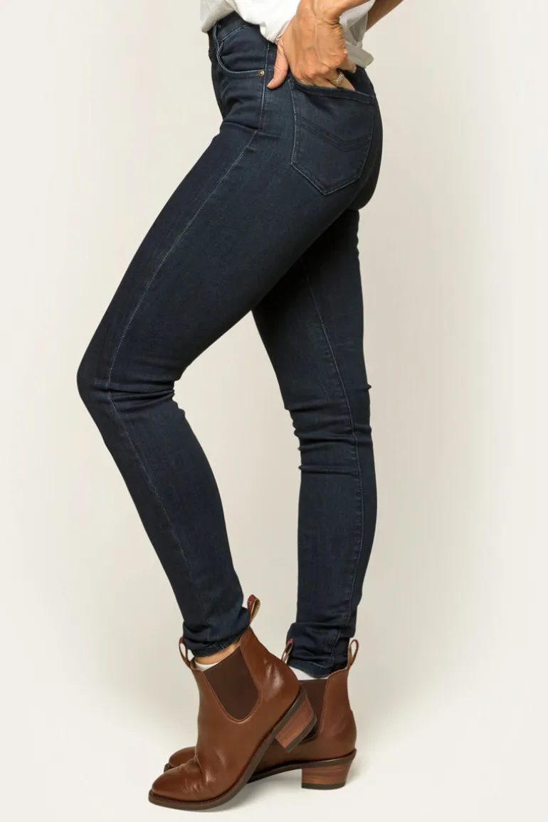 Sammy Womens High Rise Skinny Leg Jeans - Indigo Blue