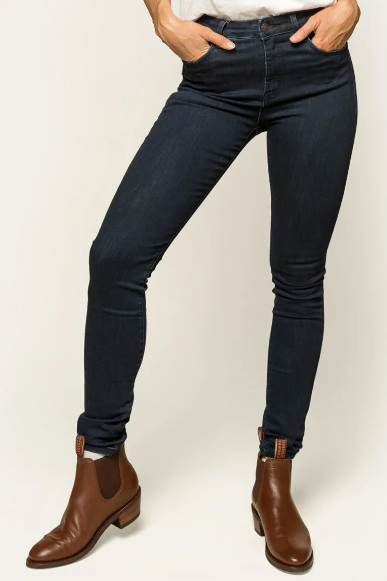 Sammy Womens High Rise Skinny Leg Jeans - Indigo Blue