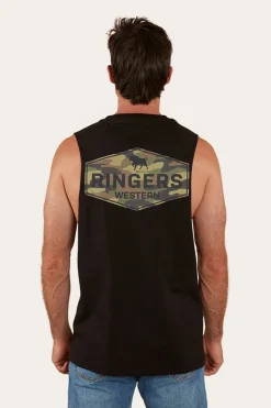 Servo Mens Muscle Tank - Black/Camo