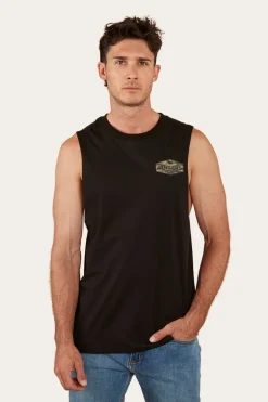 Servo Mens Muscle Tank - Black/Camo