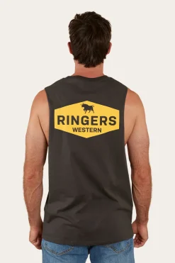 Servo Mens Muscle Tank - Charcoal