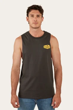 Servo Mens Muscle Tank - Charcoal