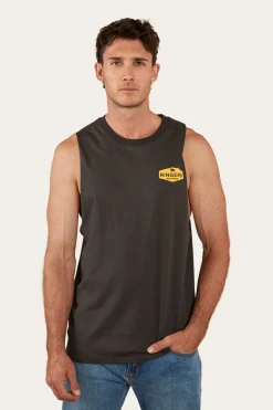 Servo Mens Muscle Tank - Charcoal