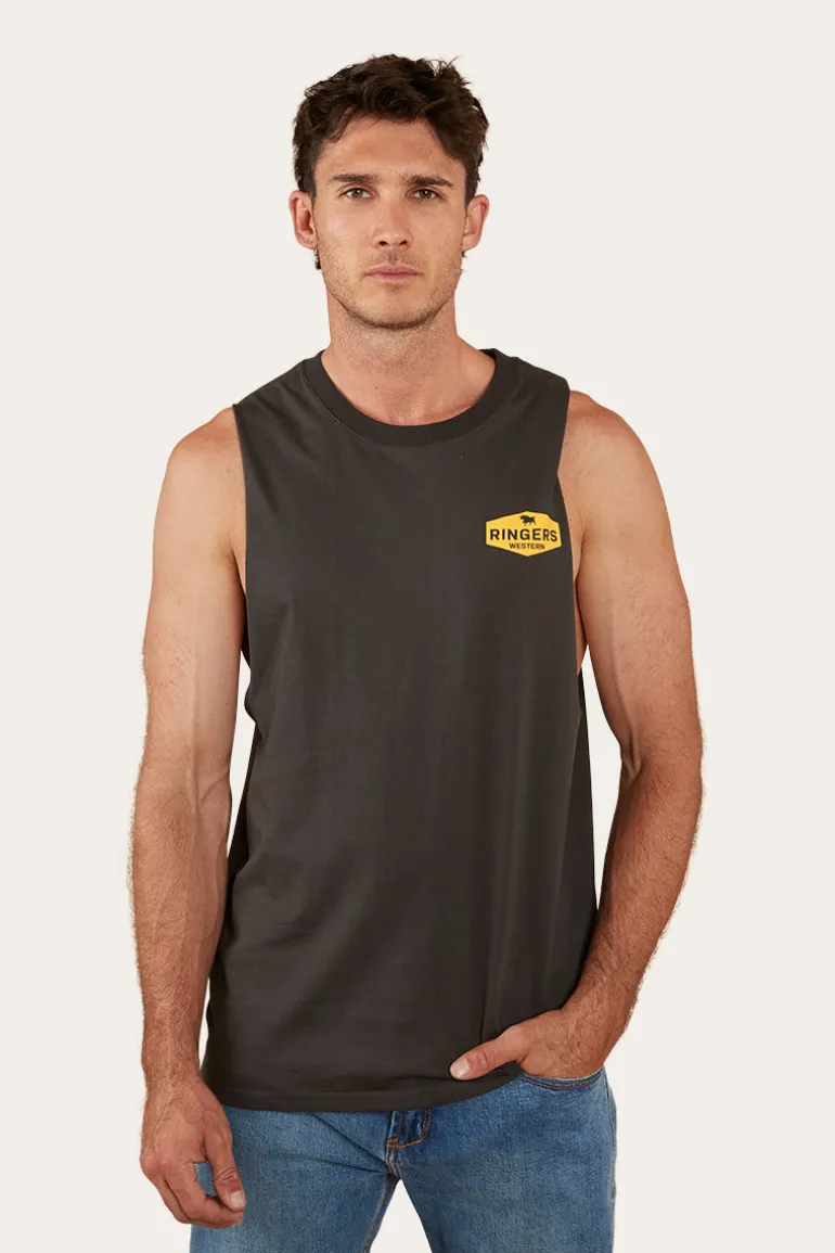 Servo Mens Muscle Tank - Charcoal