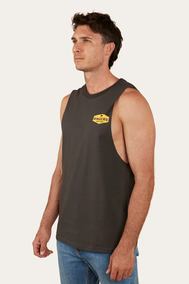 Servo Mens Muscle Tank - Charcoal