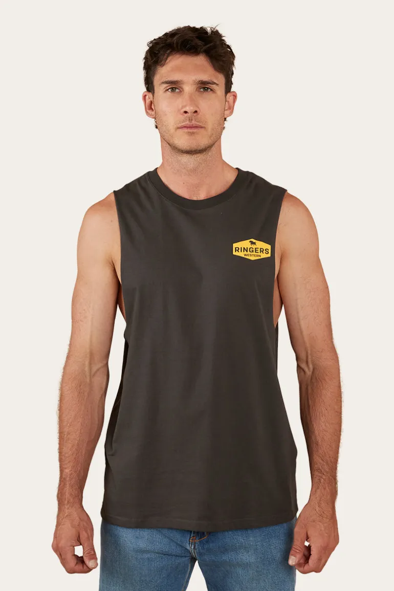 Servo Mens Muscle Tank - Charcoal