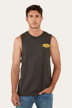 Servo Mens Muscle Tank - Charcoal