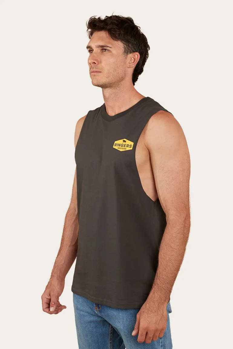 Servo Mens Muscle Tank - Charcoal