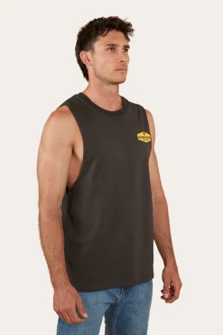 Servo Mens Muscle Tank - Charcoal