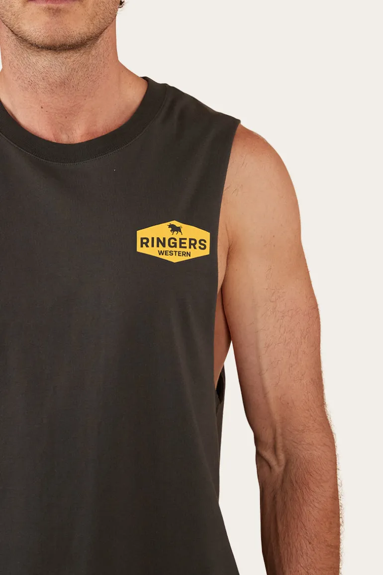 Servo Mens Muscle Tank - Charcoal