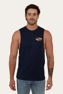 Servo Mens Muscle Tank - Navy
