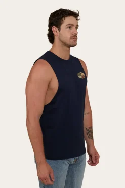 Servo Mens Muscle Tank - Navy