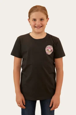 Signature Bull Kids Classic Fit T-Shirt - Charcoal/Pink Camo