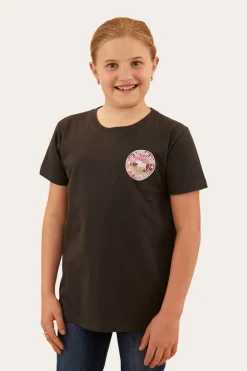 Signature Bull Kids Classic Fit T-Shirt - Charcoal/Pink Camo