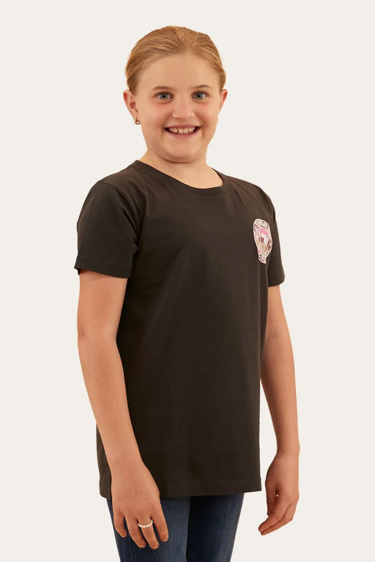 Signature Bull Kids Classic Fit T-Shirt - Charcoal/Pink Camo