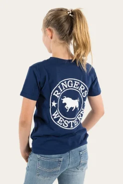 Signature Bull Kids Classic T-Shirt - Navy/White