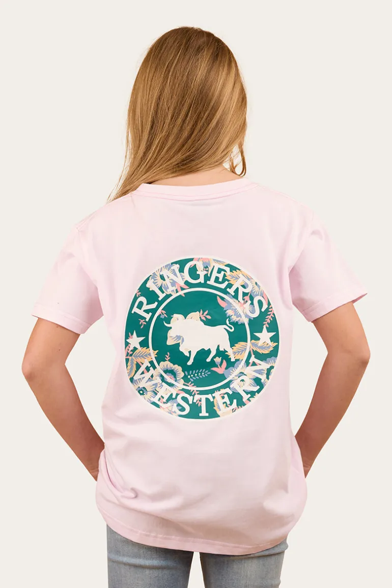 Signature Bull Kids Classic T-Shirt - Barley Pink / Floral