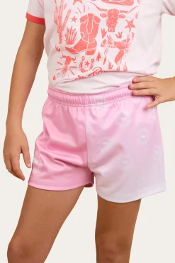 Signature Bull Kids Footy Short - Pink