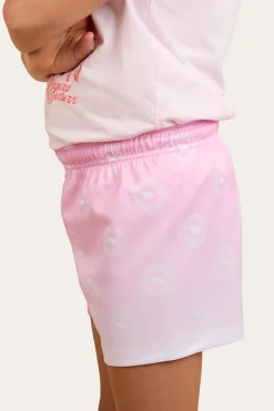 Signature Bull Kids Footy Short - Pink