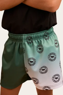 Signature Bull Kids Footy Short - Pine
