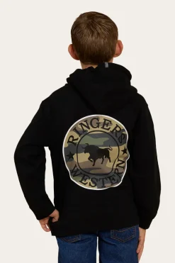 Signature Bull Kids Pullover Hoodie - Black/Camo