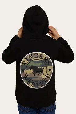 Signature Bull Kids Pullover Hoodie - Black/Camo