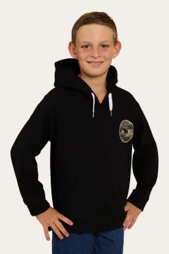 Signature Bull Kids Pullover Hoodie - Black/Camo