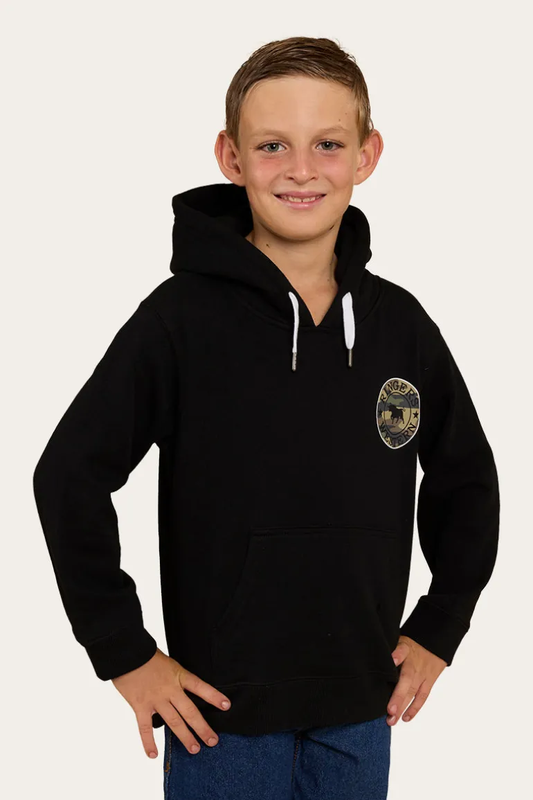 Signature Bull Kids Pullover Hoodie - Black/Camo