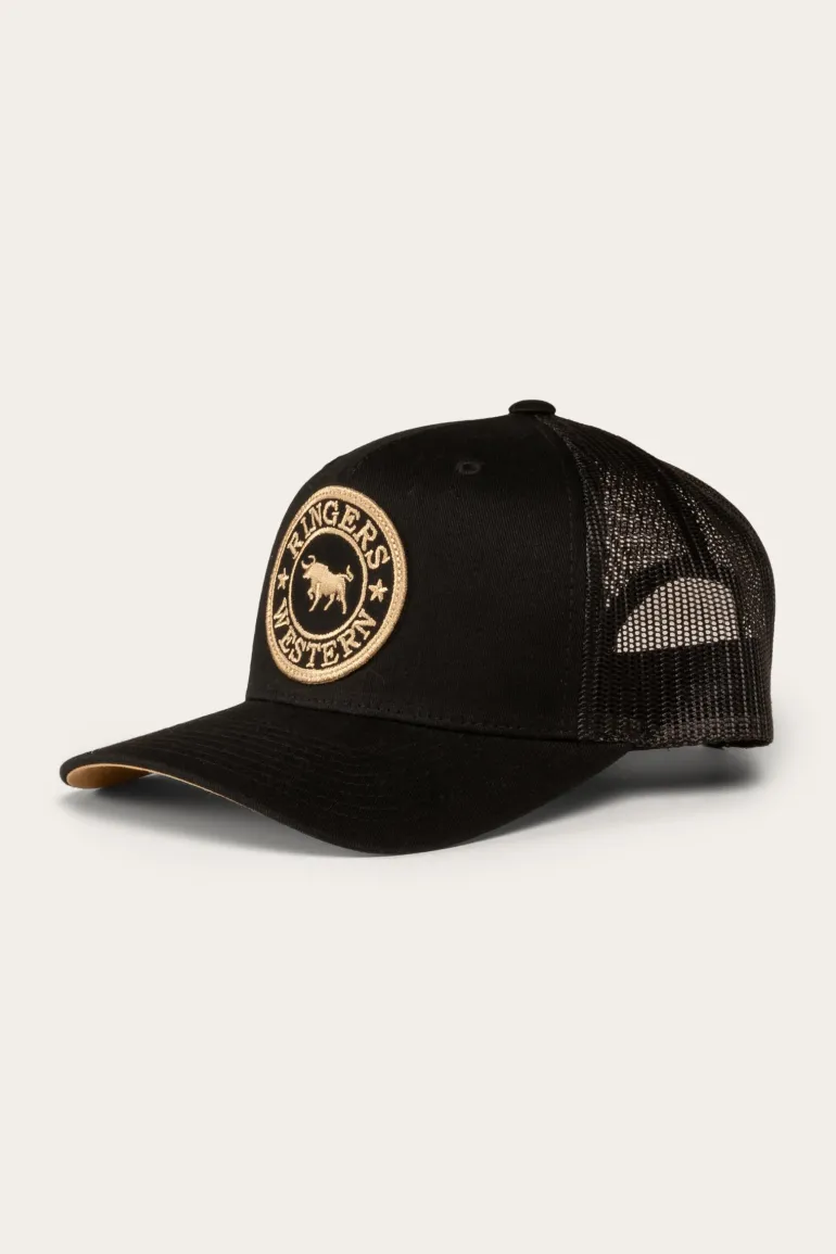 Signature Bull Kids Trucker Cap - Black/Gold