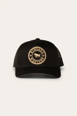 Signature Bull Kids Trucker Cap - Black/Gold