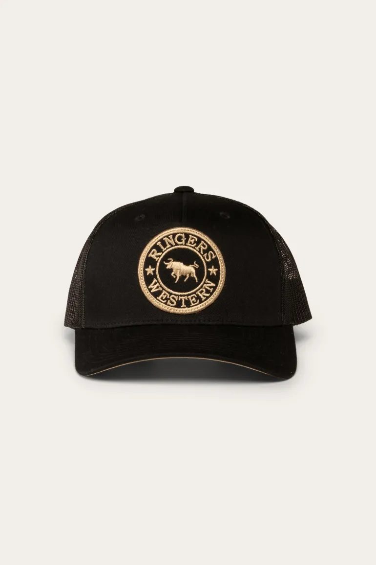 Signature Bull Kids Trucker Cap - Black/Gold