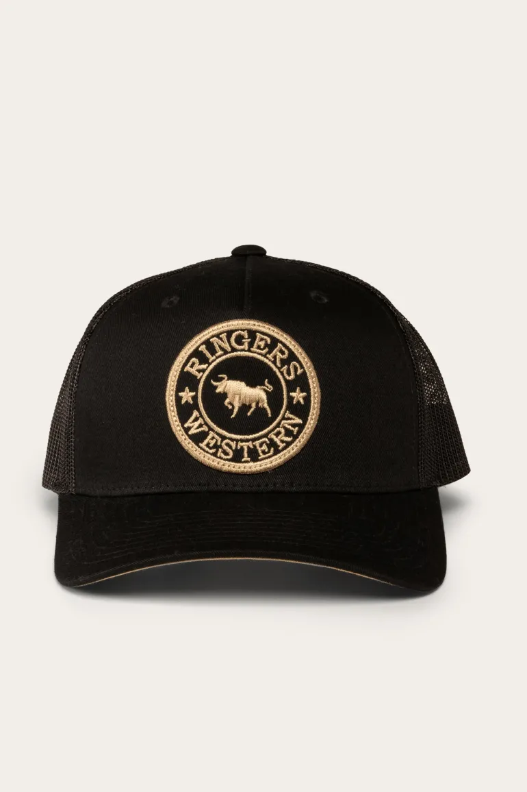 Signature Bull Kids Trucker Cap - Black/Gold
