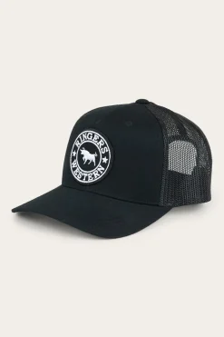 Signature Bull Kids Trucker Cap - Black / White