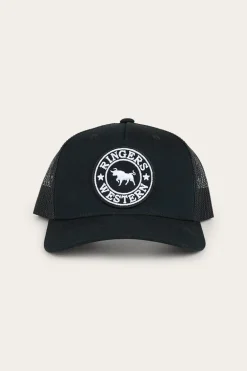 Signature Bull Kids Trucker Cap - Black / White