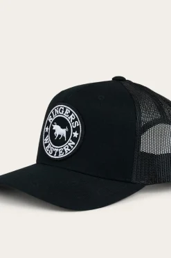 Signature Bull Kids Trucker Cap - Black / White