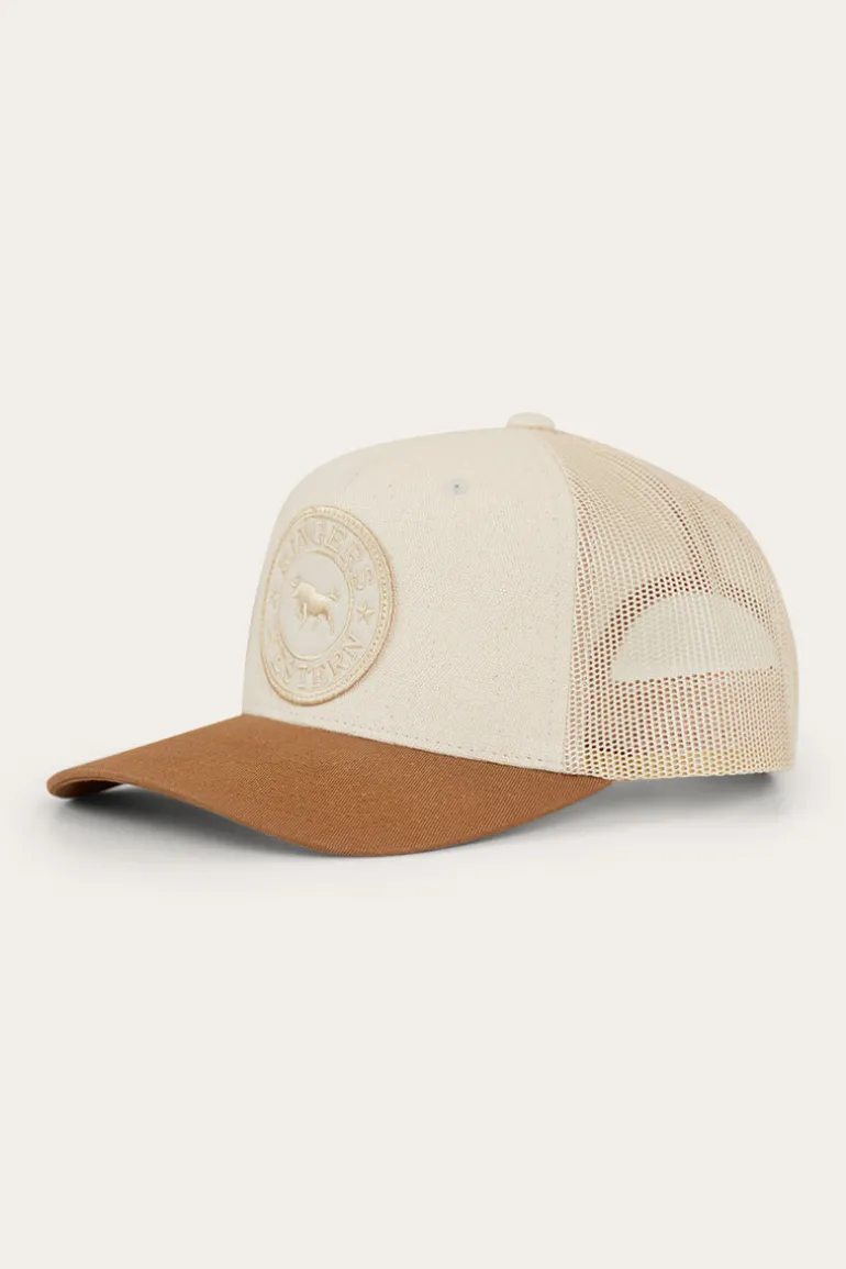 Signature Bull Kids Trucker Cap - Beige/Clay