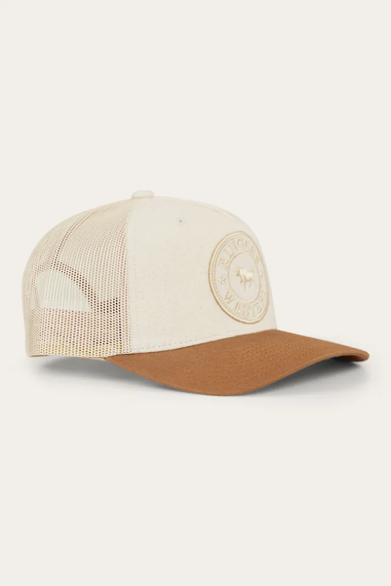 Signature Bull Kids Trucker Cap - Beige/Clay