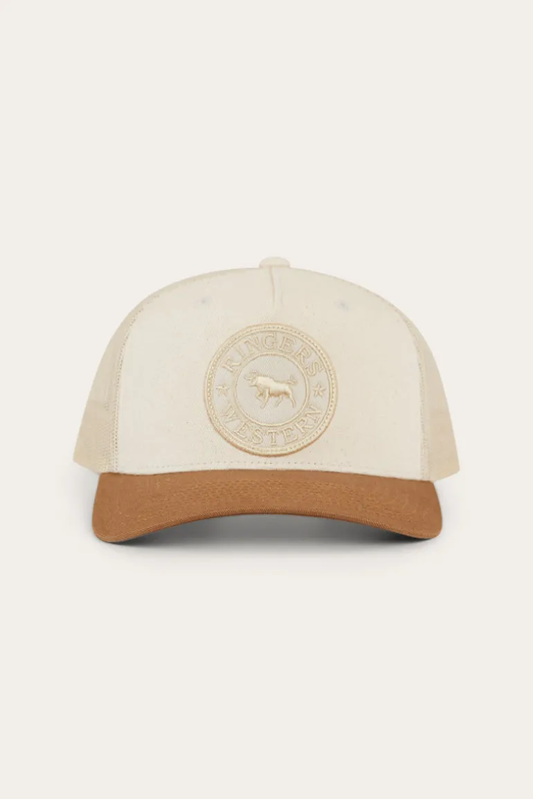 Signature Bull Kids Trucker Cap - Beige/Clay