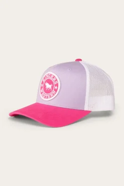 Signature Bull Kids Trucker Cap - Lilac/Candy