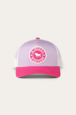 Signature Bull Kids Trucker Cap - Lilac/Candy