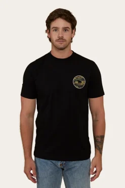 Signature Bull Mens Classic Fit T-Shirt - Black/Camo