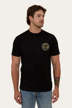 Signature Bull Mens Classic Fit T-Shirt - Black/Camo
