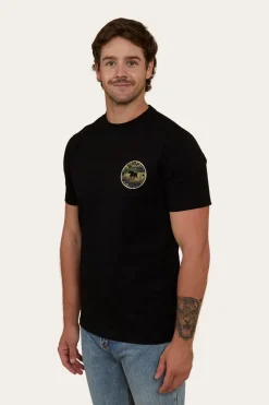 Signature Bull Mens Classic Fit T-Shirt - Black/Camo